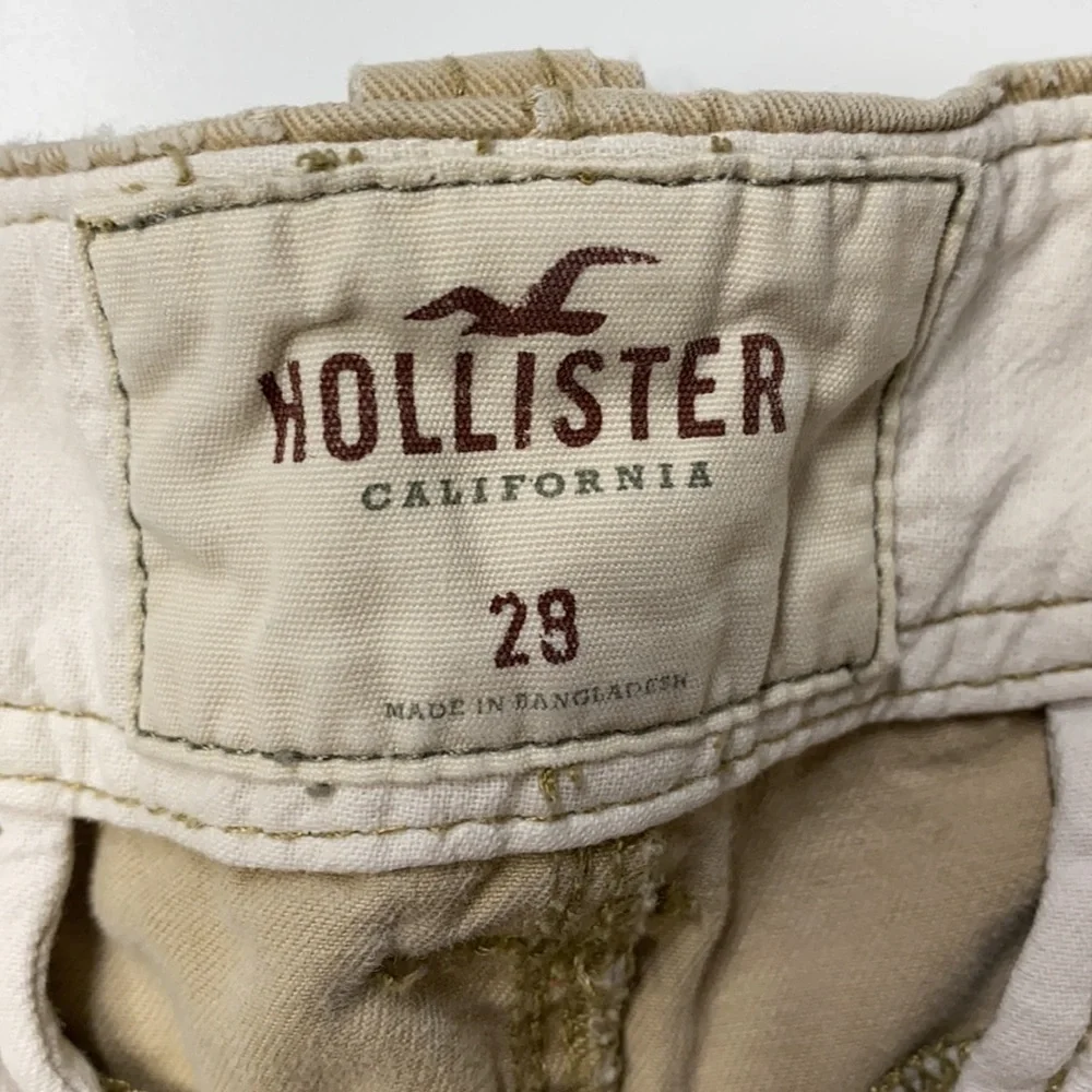Hollister Tan Button Fly Cargo Shorts Size 28